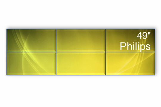 Изображение Видеостена 3x2 Philips 49" 49BDL2105X/00